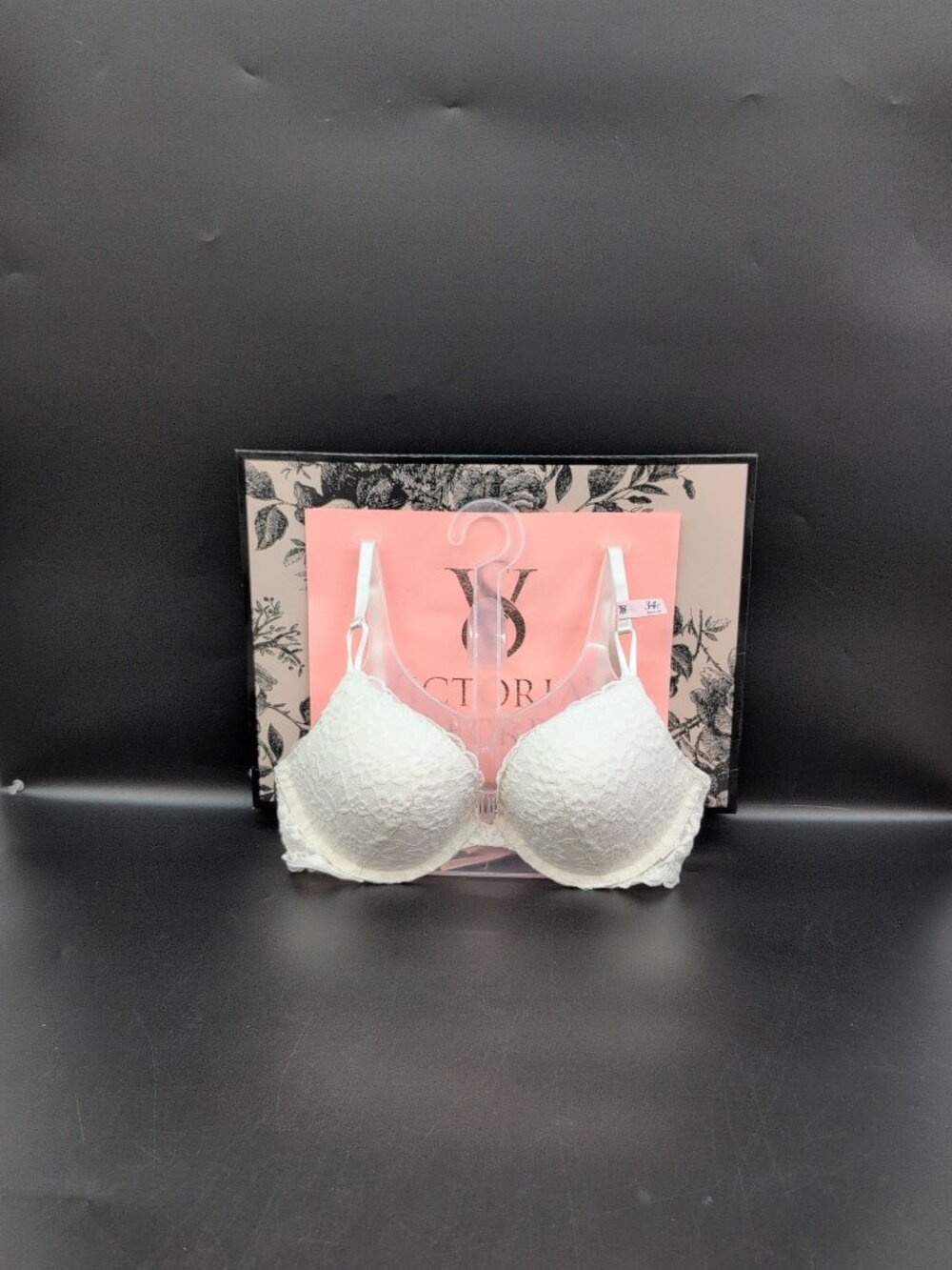 Victoria Secret Sexy Tee Sophia Lace Push Up Bra 34C Coconut White